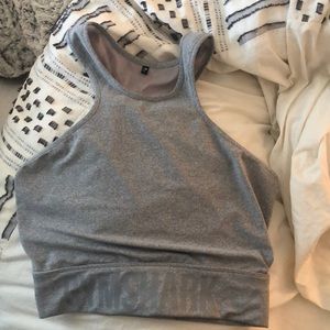 Gymshark sports bra/crop top. Grey mesh back